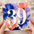 39th Birthday Card, Floral Watercolour Number 39 Card
