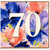70th Birthday Card, Watercolour Floral Design