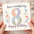 8th Birthday Card, Floral Pastel Number 8 Happy Birthday Card