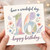 16th Birthday Card, Floral Happy Birthday Card
