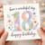 18th Birthday Card, Pastel Floral Happy Birthday Card