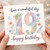 19th Birthday Card, Floral Pastel Happy Birthday Card