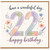 22nd Birthday Card