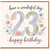 23rd Birthday Card, Floral Happy Birthday Card