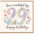 29th Birthday Card, Floral Pastel Have a Wonderful Day Happy Birthday Card