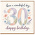 30th Birthday Card, Pastel Floral Happy Birthday Card
