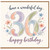 36th Birthday Card, Happy 36th Birthday Floral Card