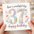 37th Birthday Card, Have a Wonderful Day Floral Happy Birthday Card