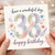 38th Birthday Card, Floral Happy Birthday Card for Her