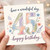 45th Birthday Card, Floral Pastel Happy Birthday Card
