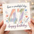 47th Birthday Card, Floral Have a Wonderful Day Happy Birthday Card