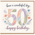 50th Birthday Card, Floral Happy Birthday Card