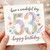 53rd Birthday Card, Floral Watercolour Happy Birthday Card