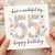 55th Birthday Card, Floral Happy Birthday Card for Her