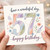 57th Birthday Card, Happy Birthday Floral 57 Design, Have a Wonderful Day