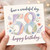 58th Birthday Card, Happy Birthday Card for Her, Floral Pastel 58 Today Card