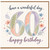 60th Birthday Card, Have a Wonderful Day Happy Birthday Floral Card