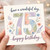 75th Birthday Card, Have a Wonderful Day Happy Birthday Floral Card
