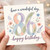 86th Birthday Card, Floral Have a Wonderful Day Happy Birthday Card