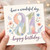 91st Birthday Card, Have a Wonderful Day Floral Birthday Card