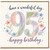 95th Birthday Card, Happy Birthday Card with Floral Pastel Number 95