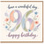 96th Birthday Card, Floral Happy Birthday Card