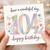 104th Birthday Card, Have a Wonderful Day Floral Birthday Card