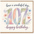 107th Birthday Card, Floral Have a Wonderful Day Happy Birthday Card
