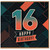 16th Birthday Card, Retro Geometric Happy Birthday Card