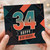 34th Birthday Card, Happy Birthday Retro Geometric Design