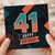 41st Birthday Card, Happy Birthday Retro Geometric Number 41 Card