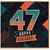 47th Birthday Card, Retro Geometric Happy Birthday Card