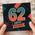 62nd Birthday Card, Happy Birthday Retro Geometric Design