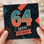 64th Birthday Card, Happy Birthday Geometric Number 64 Card
