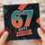 67th Birthday Card, Happy Birthday Retro Geometric Card