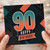 90th Birthday Card, Happy 90th Birthday Retro Geometric Card