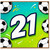21st Birthday Card, Soccer Ball Design