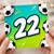 22nd Birthday Card, Football Soccer Theme Birthday Card