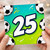25th Birthday Card, Soccer Football Design