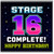 16th Birthday Card, Stage 16 Complete Retro Gamer Birthday Card
