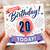 20th Birthday Card, Happy Birthday Today Balloon and Fireworks Design