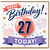27th Birthday Card, Happy Birthday 27 Today