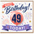 49th Birthday Card, Happy Birthday Today Balloon and Fireworks Design