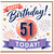 51st Birthday Card, Happy Birthday Today Card