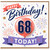 68th Birthday Card, Happy Birthday 68 Today Card