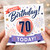 70th Birthday Card, Happy Birthday Today Balloon and Fireworks Design