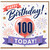 100th Birthday Card, Happy Birthday 100 Today Card