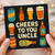 Uncle Birthday Card - Cheers To You Uncle - Beer Bottles and Pints Illustration - Fun Celebration Greeting Card for with Envelope