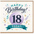 18th Birthday Card, Happy Birthday 18 Today Celebration Card