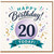 20th Birthday Card, Happy Birthday Today Design for Age 20